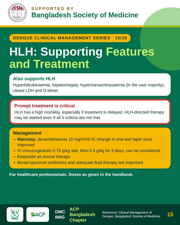 Management Protocol for Dengue HLH