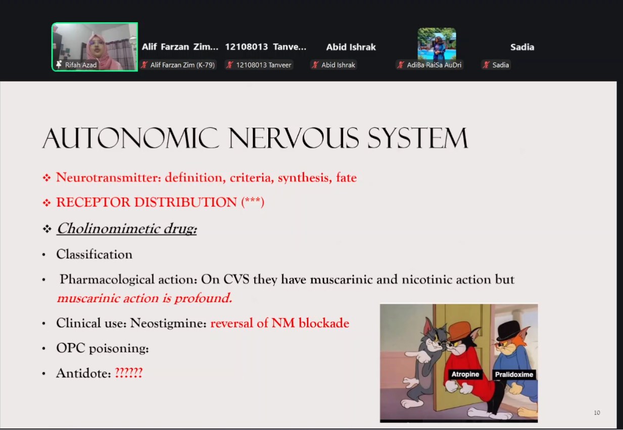 Figure 3: High-yield breakdown of cholinomimetic actions, organophosphate poisoning, and specific antidotes. Autonomic Nervous System & Poisoning Protocol